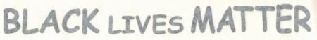 Applikations-Aufkleber - BLACK LIVES MATTER - AP0088 - ca. 27 x 2,5 cm Schwarz