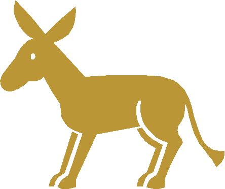 Aufkleber Applikation - Esel - AP0460 - verschiedene Farben zur Wahl