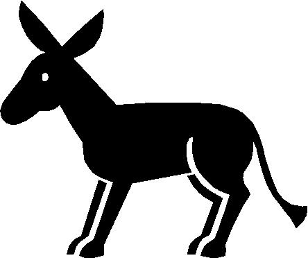 Aufkleber Applikation - Esel - AP0460 - verschiedene Farben zur Wahl