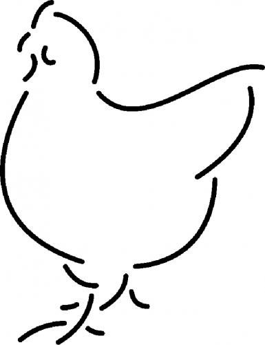 Aufkleber Applikation - Huhn - AP0470 - verschiedene Farben zur Wahl