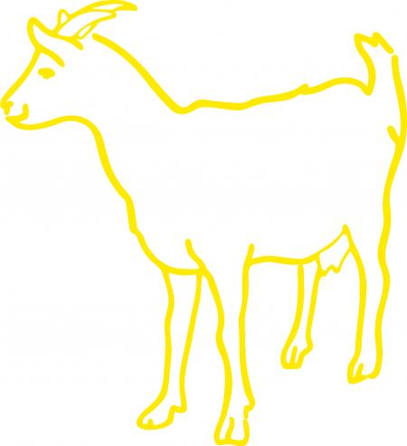 Aufkleber Applikation - Ziege - AP0492 - verschiedene Farben zur Wahl