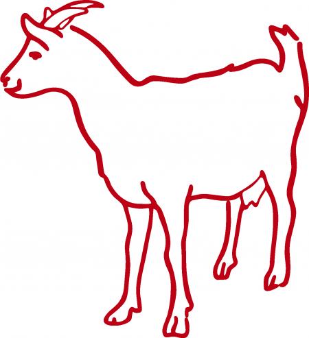 Aufkleber Applikation - Ziege - AP0492 - verschiedene Farben zur Wahl