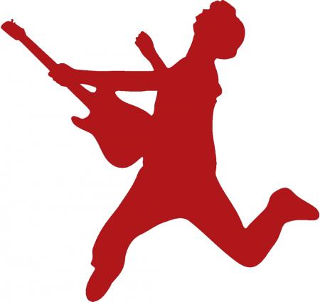 Aufkleber Applikation - Gitarrist - AP0661 - versch. Größen