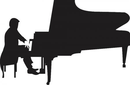 Aufkleber Applikation - Klavier - Klavierspieler - Pianist - AP0663 - versch. Größen