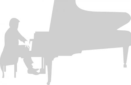 Aufkleber Applikation - Klavier - Klavierspieler - Pianist - AP0663 - versch. Größen