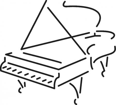 Aufkleber Applikation - Klavier - AP0665 - versch. Größen
