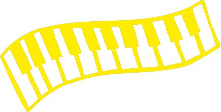 Aufkleber Applikation - Klaviertasten - Pianotasten - Keyboardtasten - AP0666 - versch. Größen