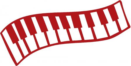 Aufkleber Applikation - Klaviertasten - Pianotasten - Keyboardtasten - AP0666 - versch. Größen