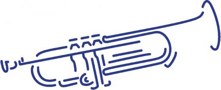 Aufkleber Applikation - Trompete - AP0667 - versch. Größen