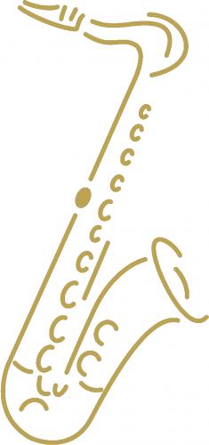 Aufkleber Applikation - Saxophone- AP0672 - versch. Größen