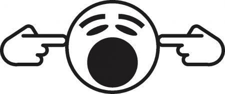 Aufkleber Applikation - Smilie Music Loud - AP0674 - vesch. Größen