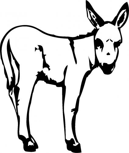 Aufkleber Applikation - Esel - AP0680 - verschiedene Farben zur Wahl