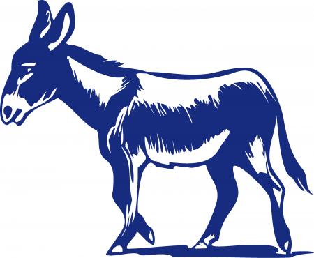 Aufkleber Applikation - Esel - AP0682 -  verschiedene Farben zur Wahl