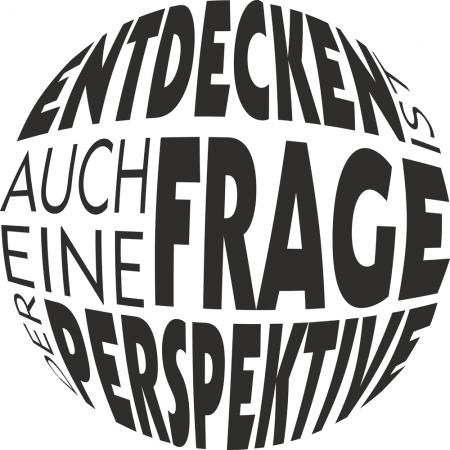 Auto-Aufkleber Wohnwagen Applikation rund - ENTDECKEN IST AUCH EINE FRAGE - AP1617 Gr. ca. 60cm x 60cm