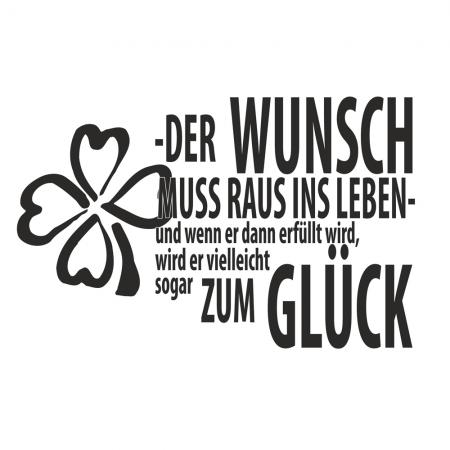 Auto-Aufkleber Wohnwagen Applikation - DER WUNSCH MUSS RAUS - AP1618 Gr. ca. 60cm x 38cm