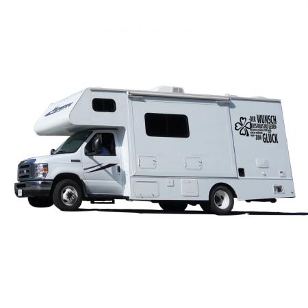 Auto-Aufkleber Wohnwagen Applikation - DER WUNSCH MUSS RAUS - AP1618 Gr. ca. 60cm x 38cm