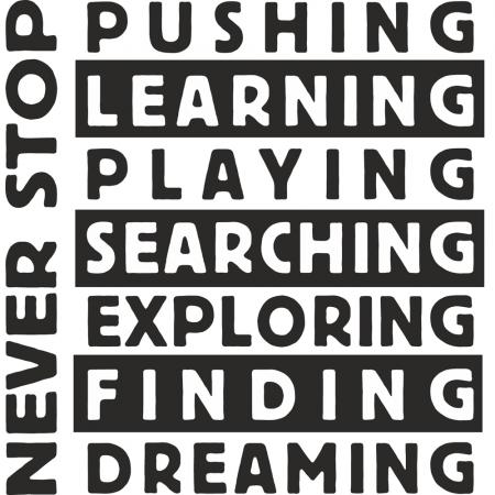 Auto-Aufkleber Wohnwagen Applikation - NEVER STOP - AP1623 Gr. ca. 60cm x 58cm