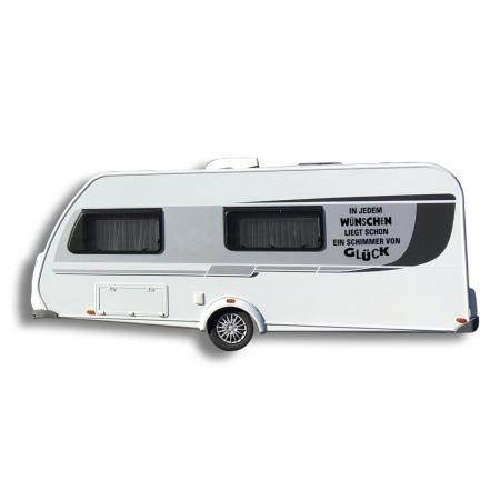 Auto-Aufkleber Wohnwagen Applikation - In jedem Wünschen liegt - AP1624 Gr. ca. 60cm x 48cm