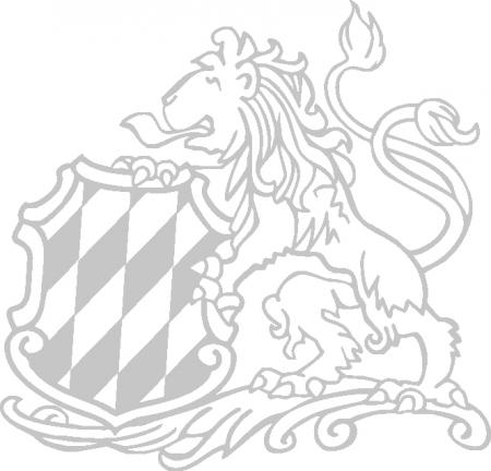 Aufkleber Wandapplikation - Bayern Löwe Wappen - AP4025-3 - silber / 30cm