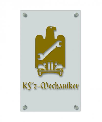 Zunftschild Handwerkerschild - Kfz-Mechaniker - beschriftet auf edler Acryl-Kunststoff-Platte – 309440