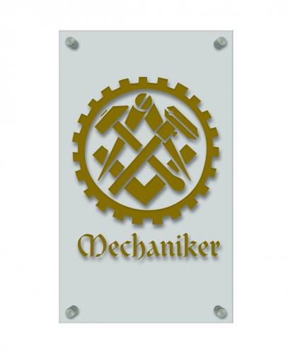Zunftschild Handwerkerschild - Mechaniker - beschriftet auf edler Acryl-Kunststoff-Platte – 309439