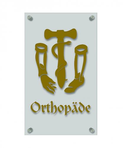 Zunftschild Handwerkerschild - Orthopäde - beschriftet auf edler Acryl-Kunststoff-Platte – 309424