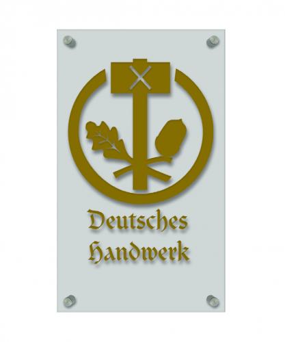 Zunftschild Handwerkerschild - Deutsches Handwerk - beschriftet auf edler Acryl-Kunststoff-Platte – 309415