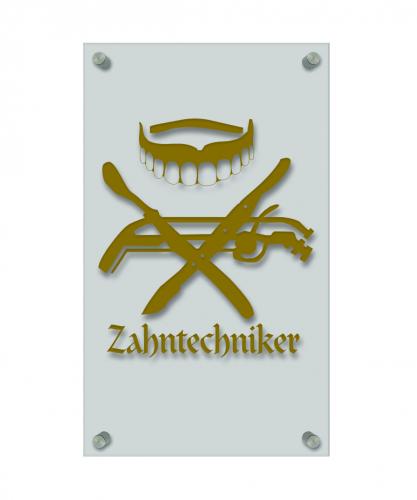 Zunftschild Handwerkerschild - Zahntechniker - beschriftet auf edler Acryl-Kunststoff-Platte – 309401