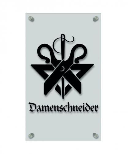 Zunftschild Handwerkerschild - Damenschneider - beschriftet auf edler Acryl-Kunststoff-Platte – 309451