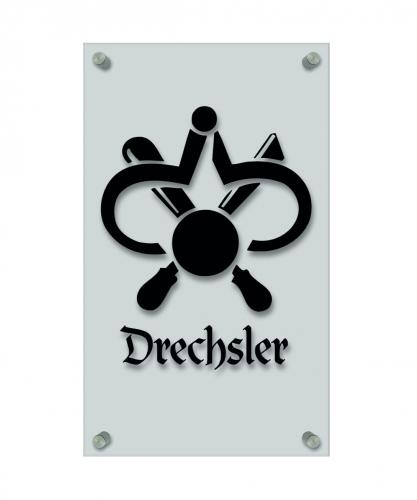 Zunftschild Handwerkerschild - Drechsler - beschriftet auf edler Acryl-Kunststoff-Platte – 309446