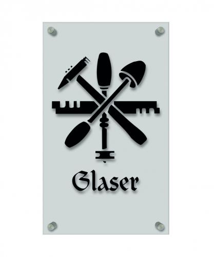 Zunftschild Handwerkerschild - Glaser - beschriftet auf edler Acryl-Kunststoff-Platte – 309431