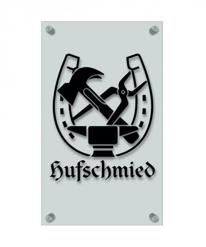 Zunftschild Handwerkerschild - Hufschmied - beschriftet auf edler Acryl-Kunststoff-Platte – 309453