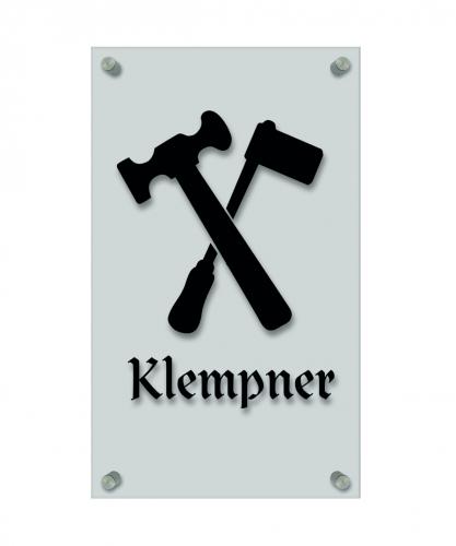 Zunftschild Handwerkerschild - Klempner - beschriftet auf edler Acryl-Kunststoff-Platte – 309436