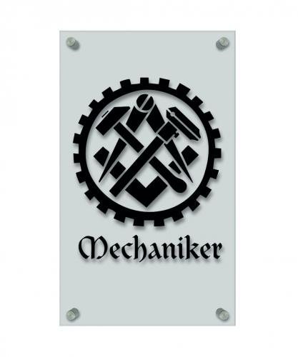 Zunftschild Handwerkerschild - Mechaniker - beschriftet auf edler Acryl-Kunststoff-Platte – 309439