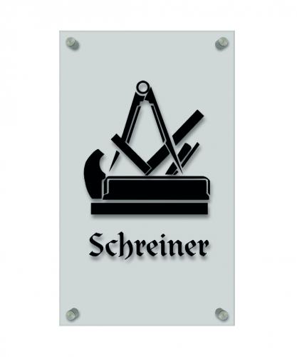 Zunftschild Handwerkerschild - Schreiner - beschriftet auf edler Acryl-Kunststoff-Platte – 309405