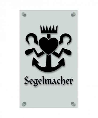 Zunftschild Handwerkerschild - Segelmacher - beschriftet auf edler Acryl-Kunststoff-Platte – 309413