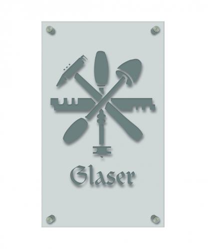 Zunftschild Handwerkerschild - Glaser - beschriftet auf edler Acryl-Kunststoff-Platte – 309431