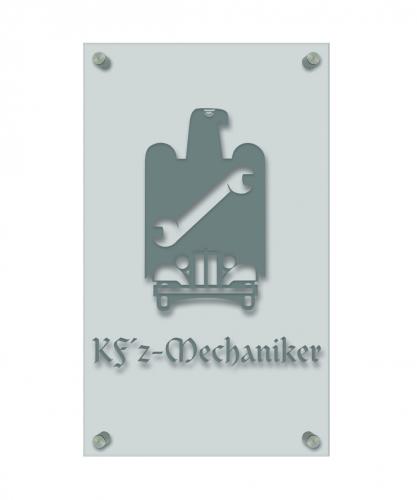 Zunftschild Handwerkerschild - Kfz-Mechaniker - beschriftet auf edler Acryl-Kunststoff-Platte – 309440