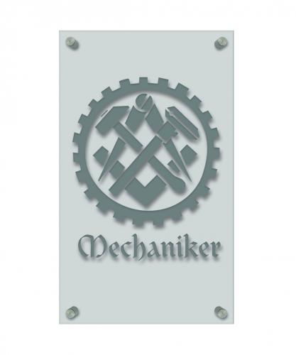 Zunftschild Handwerkerschild - Mechaniker - beschriftet auf edler Acryl-Kunststoff-Platte – 309439