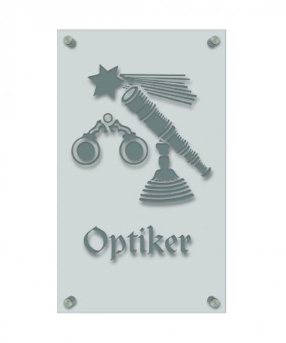 Zunftschild Handwerkerschild - Optiker - beschriftet auf edler Acryl-Kunststoff-Platte – 309428