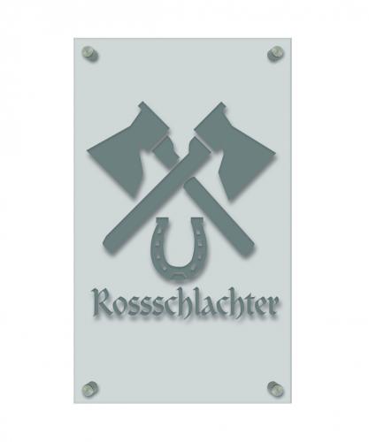 Zunftschild Handwerkerschild - Rossschlachter - beschriftet auf edler Acryl-Kunststoff-Platte – 309403