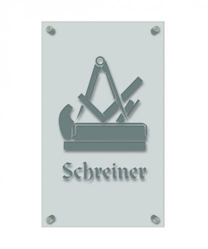 Zunftschild Handwerkerschild - Schreiner - beschriftet auf edler Acryl-Kunststoff-Platte – 309405