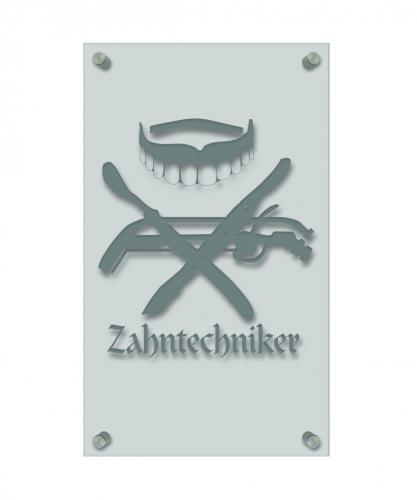 Zunftschild Handwerkerschild - Zahntechniker - beschriftet auf edler Acryl-Kunststoff-Platte – 309401