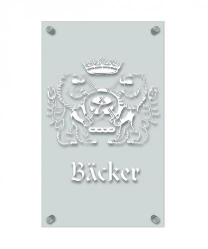 Zunftschild Handwerkerschild - Bäcker - beschriftet auf edler Acryl-Kunststoff-Platte – 309430