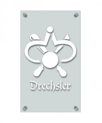 Zunftschild Handwerkerschild - Drechsler - beschriftet auf edler Acryl-Kunststoff-Platte – 309446