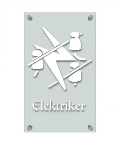 Zunftschild Handwerkerschild - Elektriker - beschriftet auf edler Acryl-Kunststoff-Platte – 309435