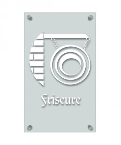 Zunftschild Handwerkerschild - Friseure - beschriftet auf edler Acryl-Kunststoff-Platte – 309449