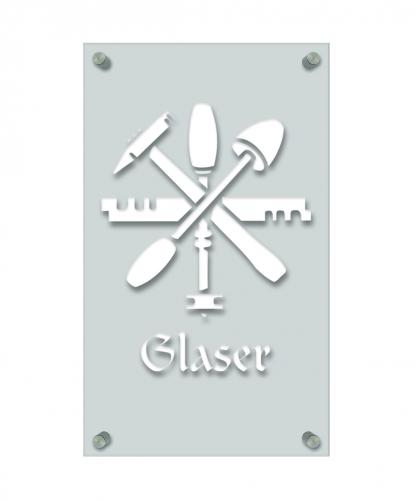Zunftschild Handwerkerschild - Glaser - beschriftet auf edler Acryl-Kunststoff-Platte – 309431