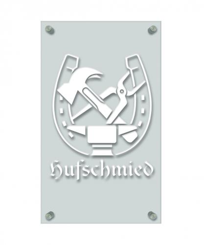 Zunftschild Handwerkerschild - Hufschmied - beschriftet auf edler Acryl-Kunststoff-Platte – 309453