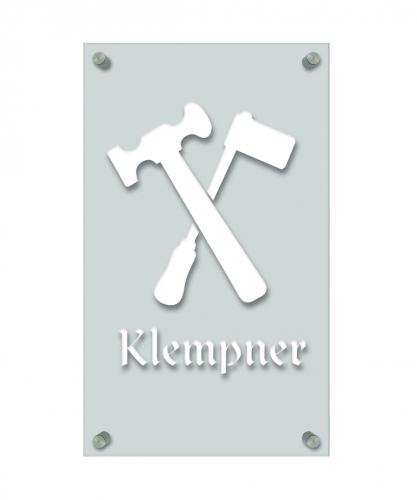 Zunftschild Handwerkerschild - Klempner - beschriftet auf edler Acryl-Kunststoff-Platte – 309436